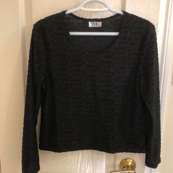 Black long sleeve top - Picture 1 of 2